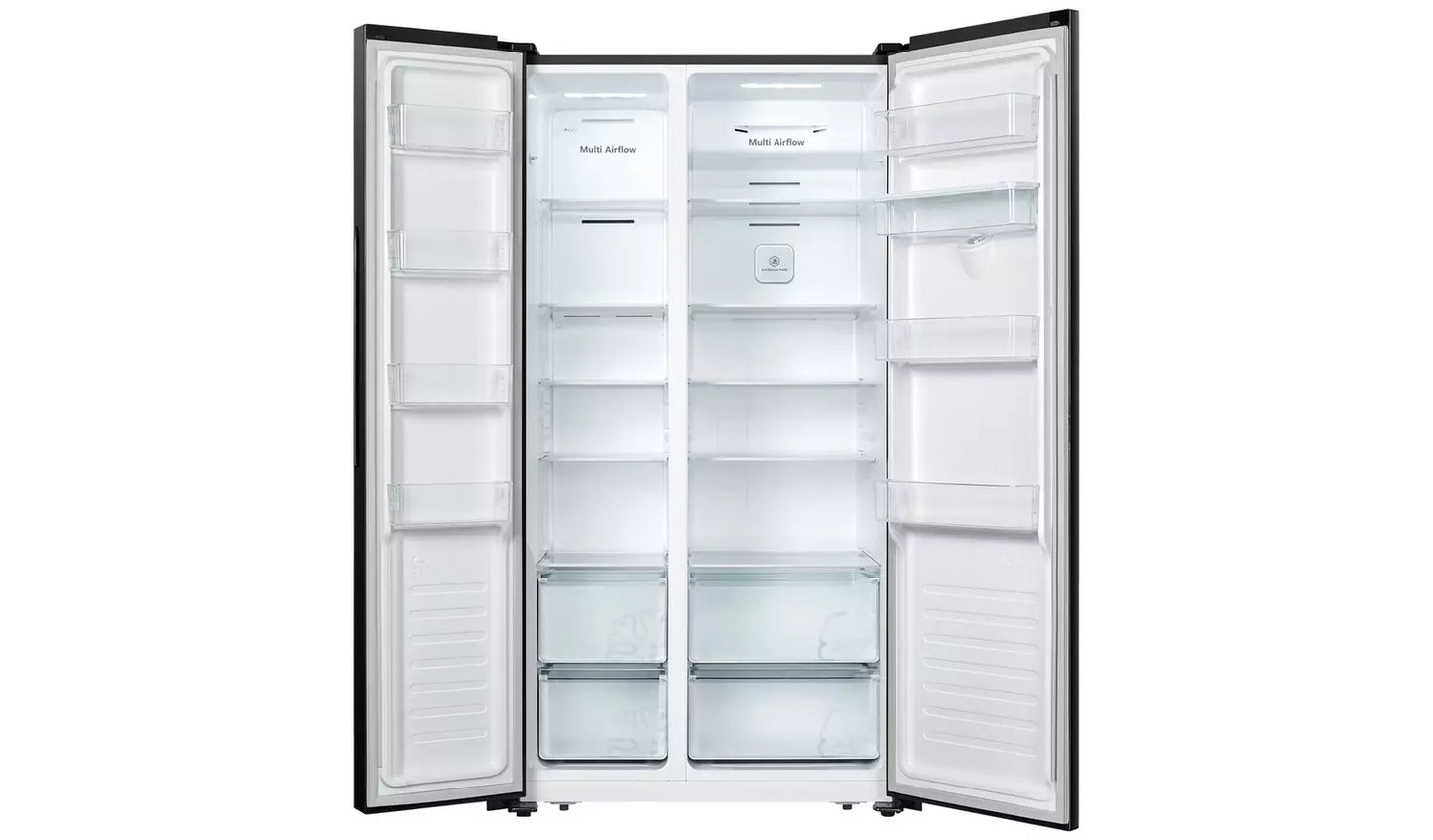 Fridgemaster MS91520DEB American Fridge Freezer - Black