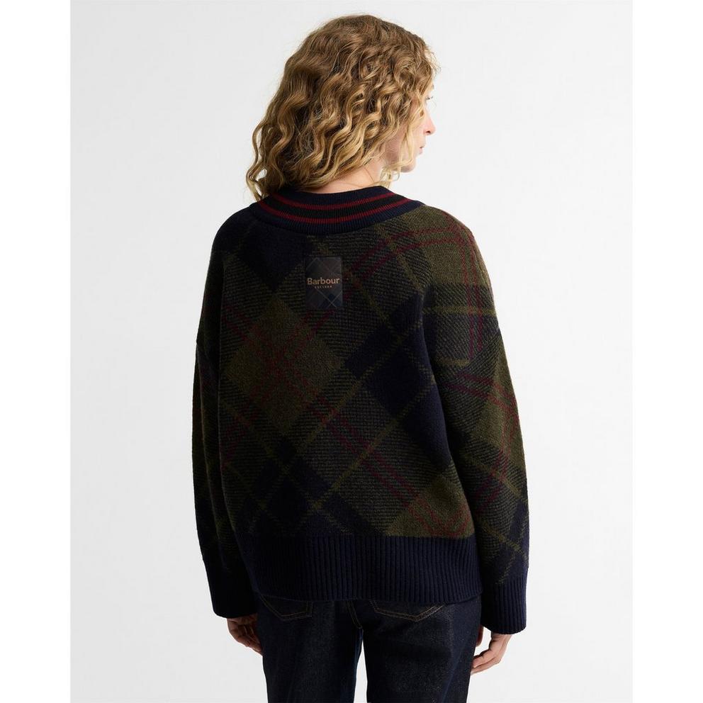 Barbour Women's Shae Fine-Knit Wool Long-Sleeve V-Neck Jumper