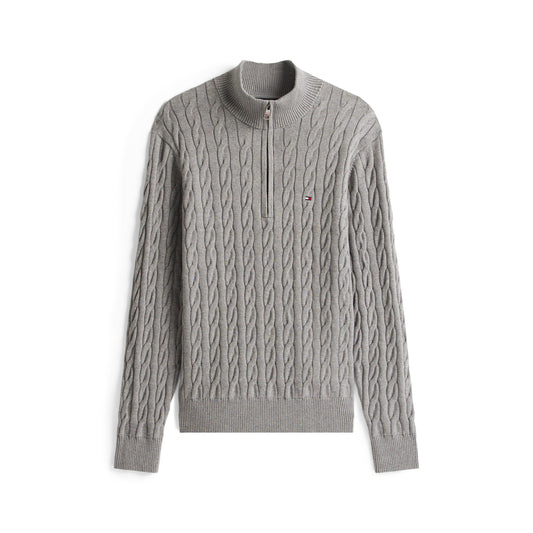 Tommy Hilfiger Classic Cotton Cable Zip Mock