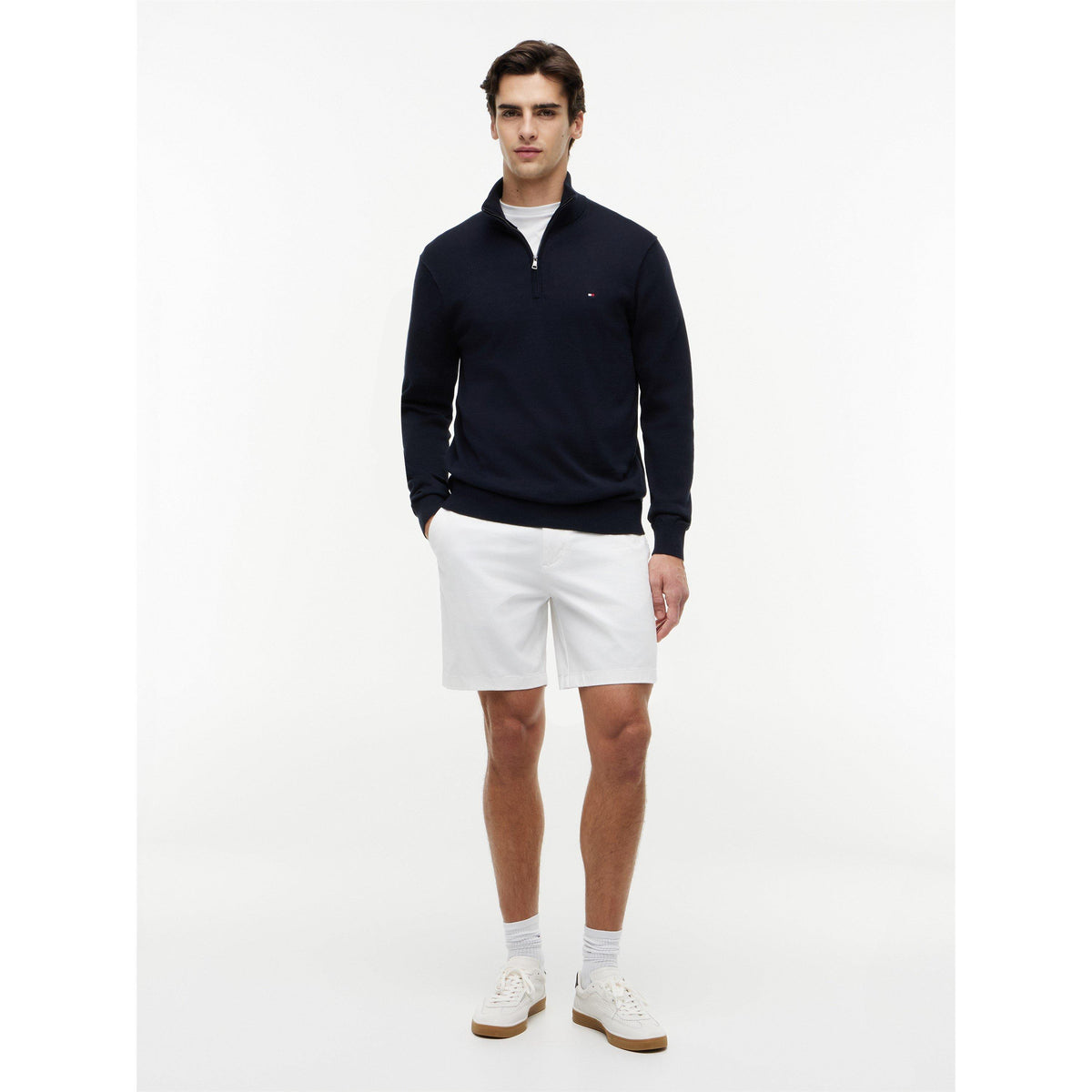 Tommy Hilfiger Essential Cotton Zip Mock