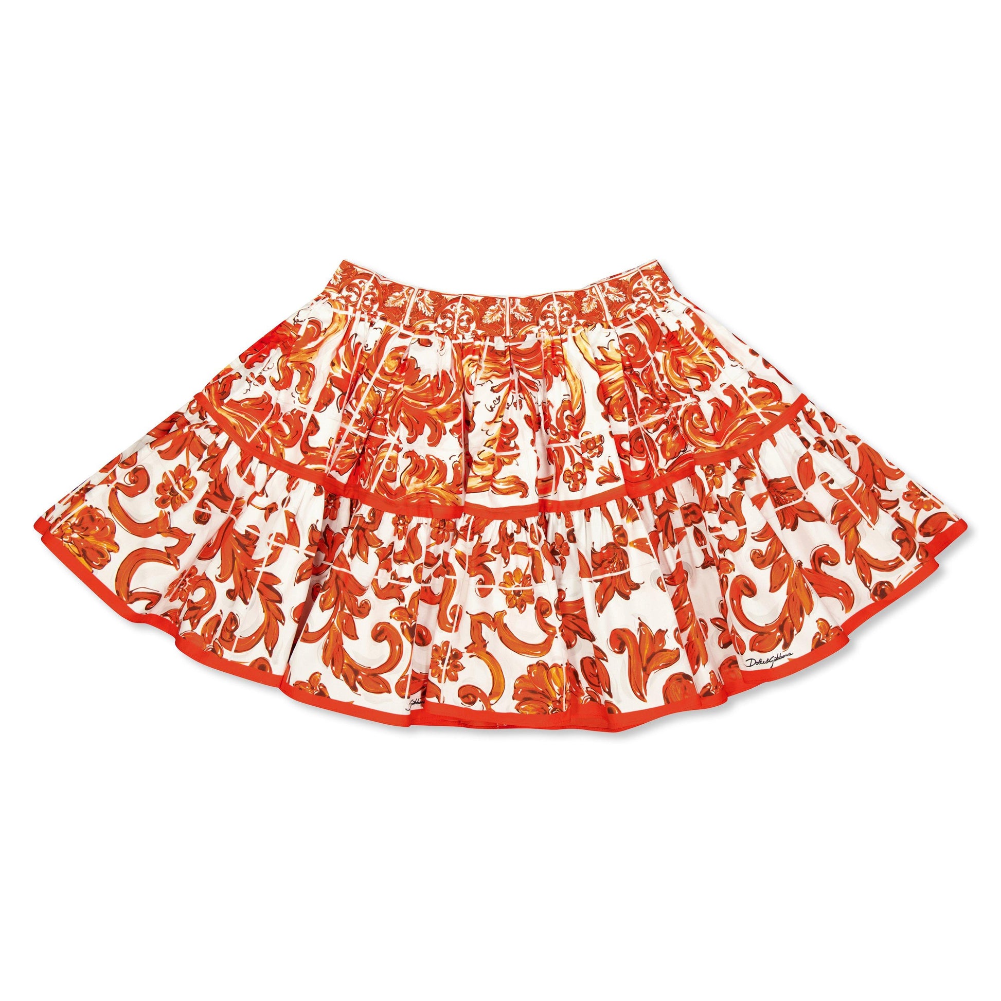 Dolce and Gabbana DG Printed Skirt Jn63