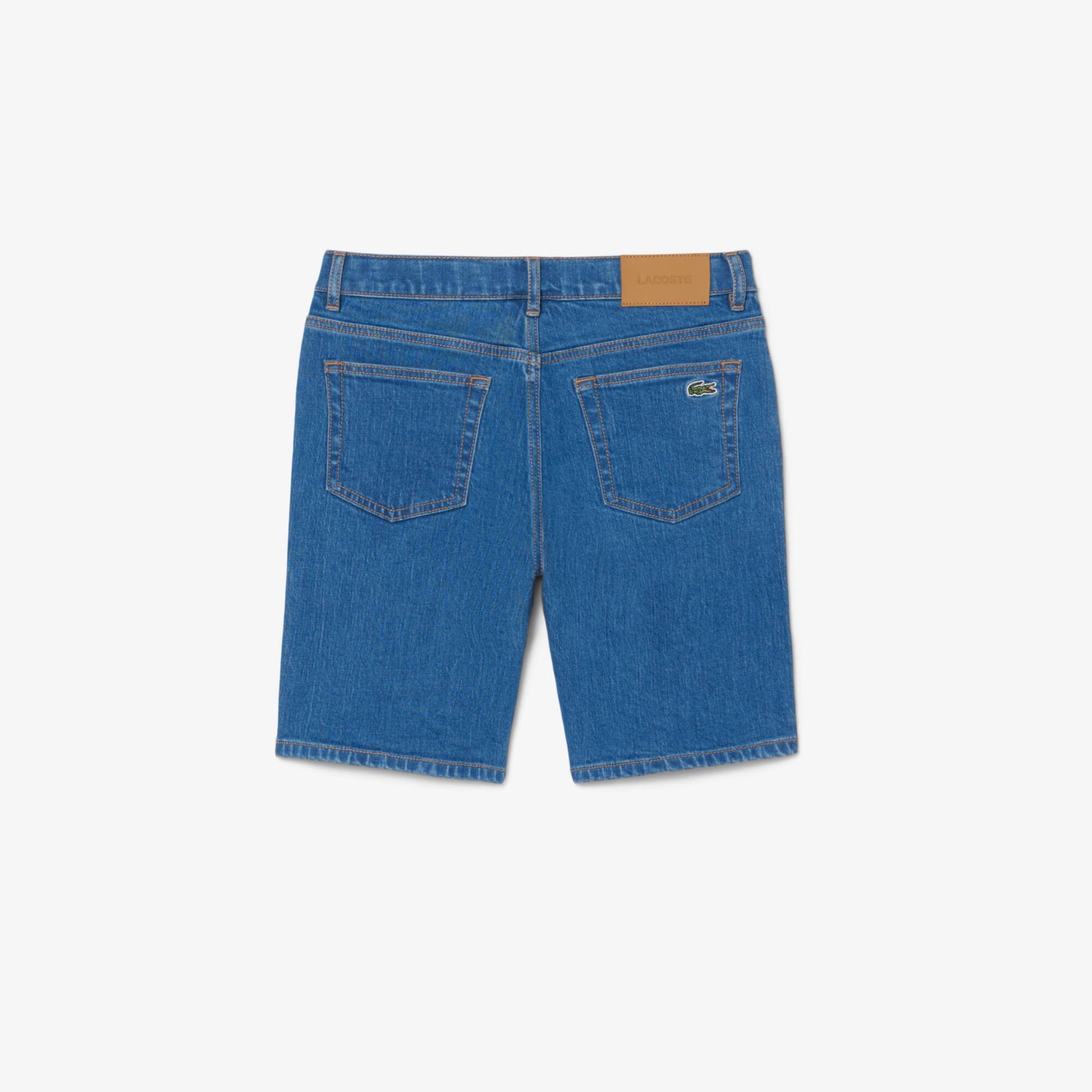 5-Pocket Stretch Denim Bermuda Shorts
