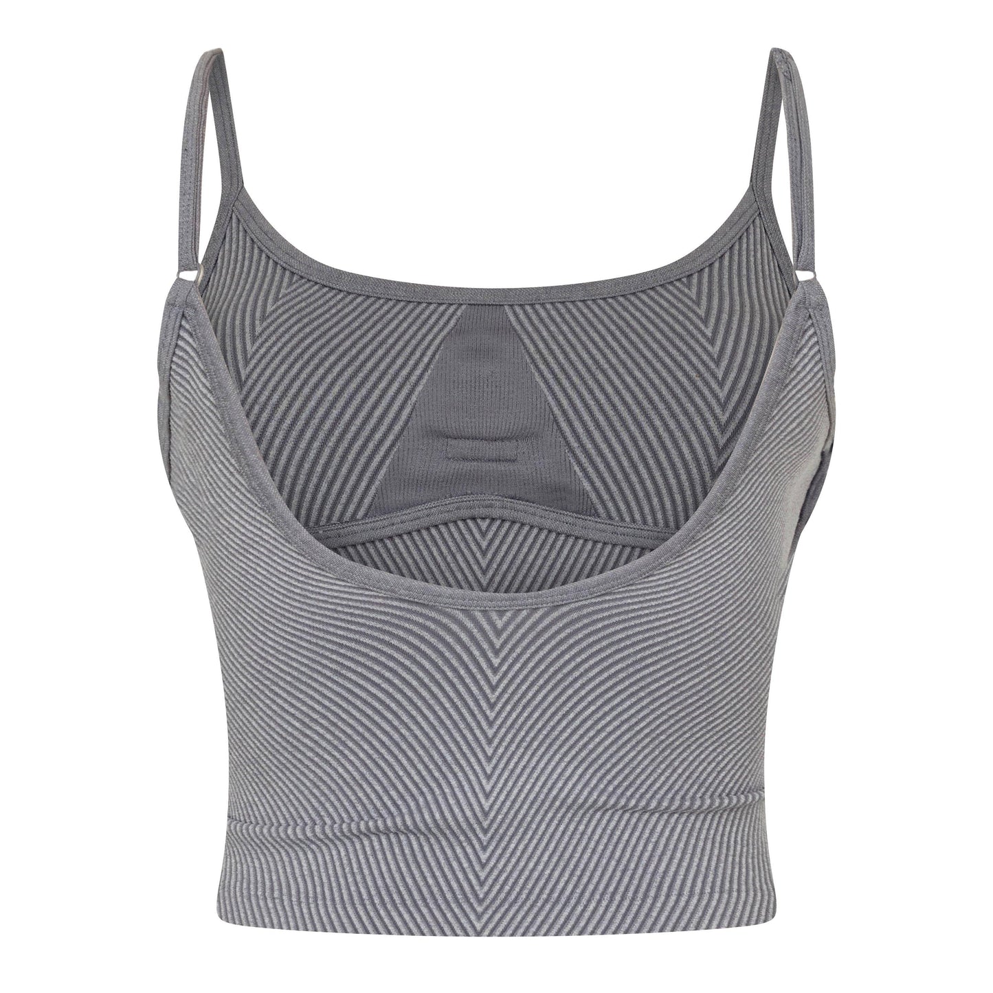 TALA SCULPT SEAMLESS CONTRAST RIB VEST VINTAGE GREY