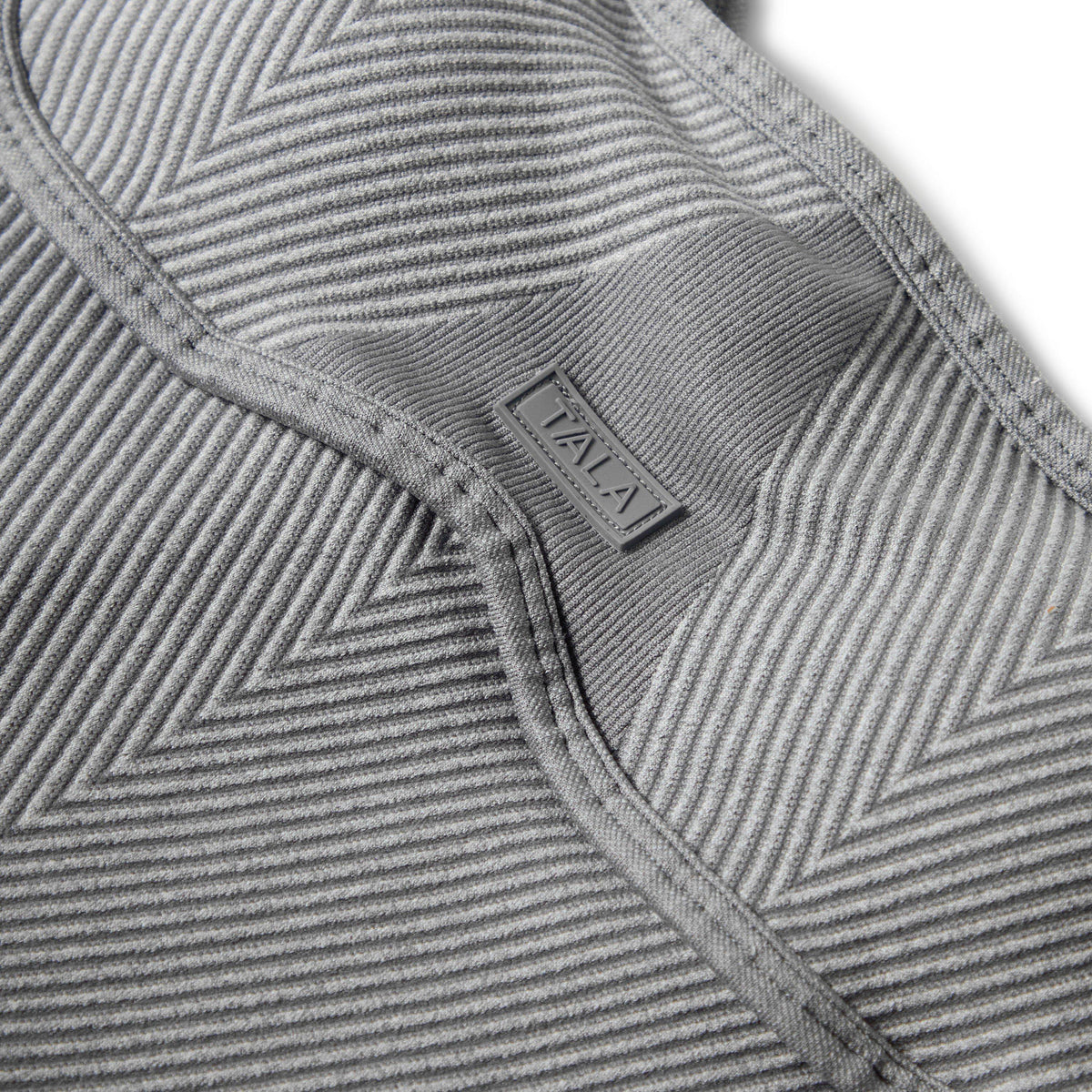 TALA SCULPT SEAMLESS CONTRAST RIB VEST VINTAGE GREY