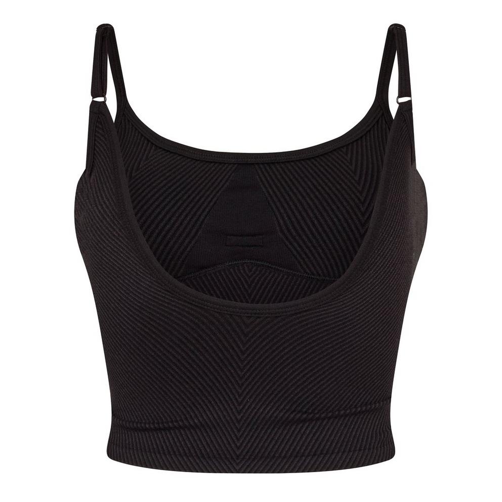 TALA SCULPT SEAMLESS CONTRAST RIB VEST VINTAGE GREY