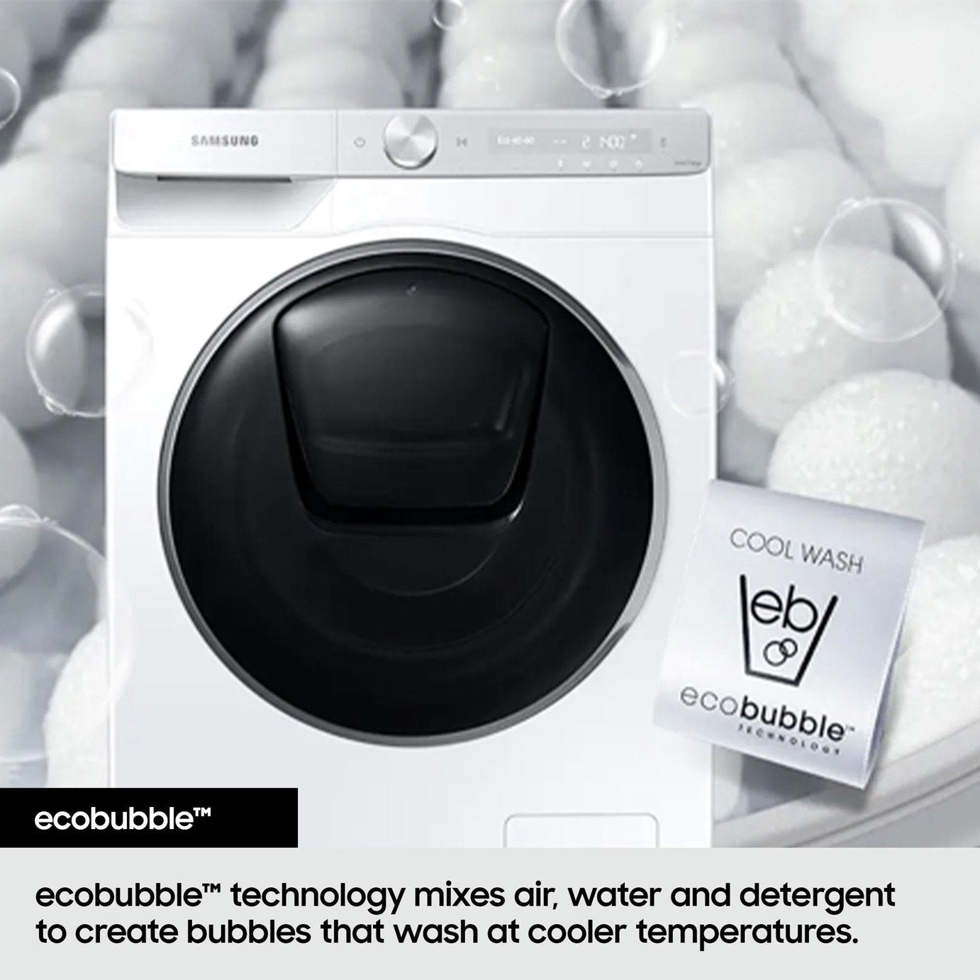 Samsung AI Energy WW80CGC04DAE 8kg Washing Machine - White