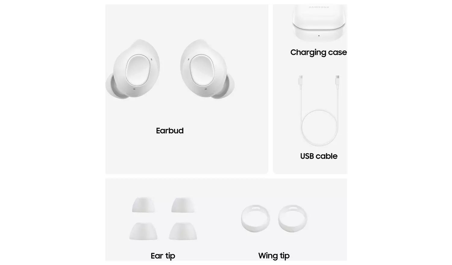 Samsung Galaxy Buds FE True Wireless In-Ear Earbuds - White