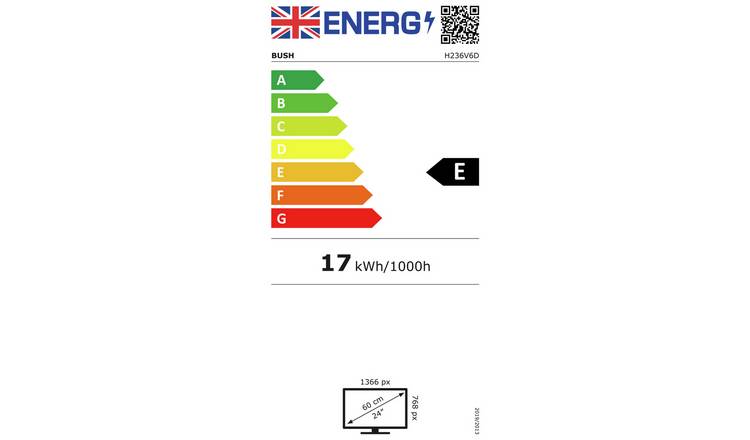 Bush 24 Inch H236V6D HD Ready LED Freeview TV & DVD Combi