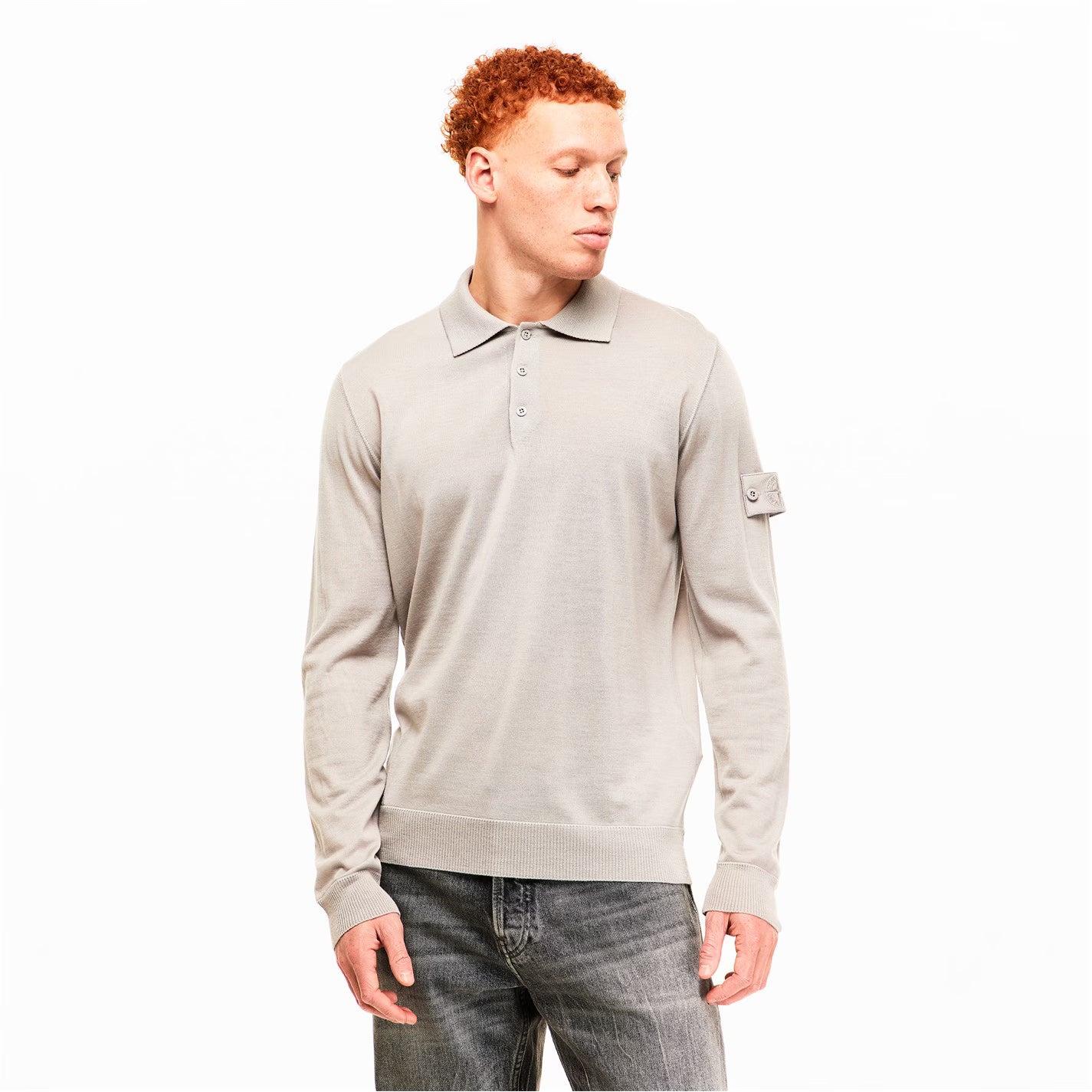 Mens Ghost Long Sleeve Polo Shirt