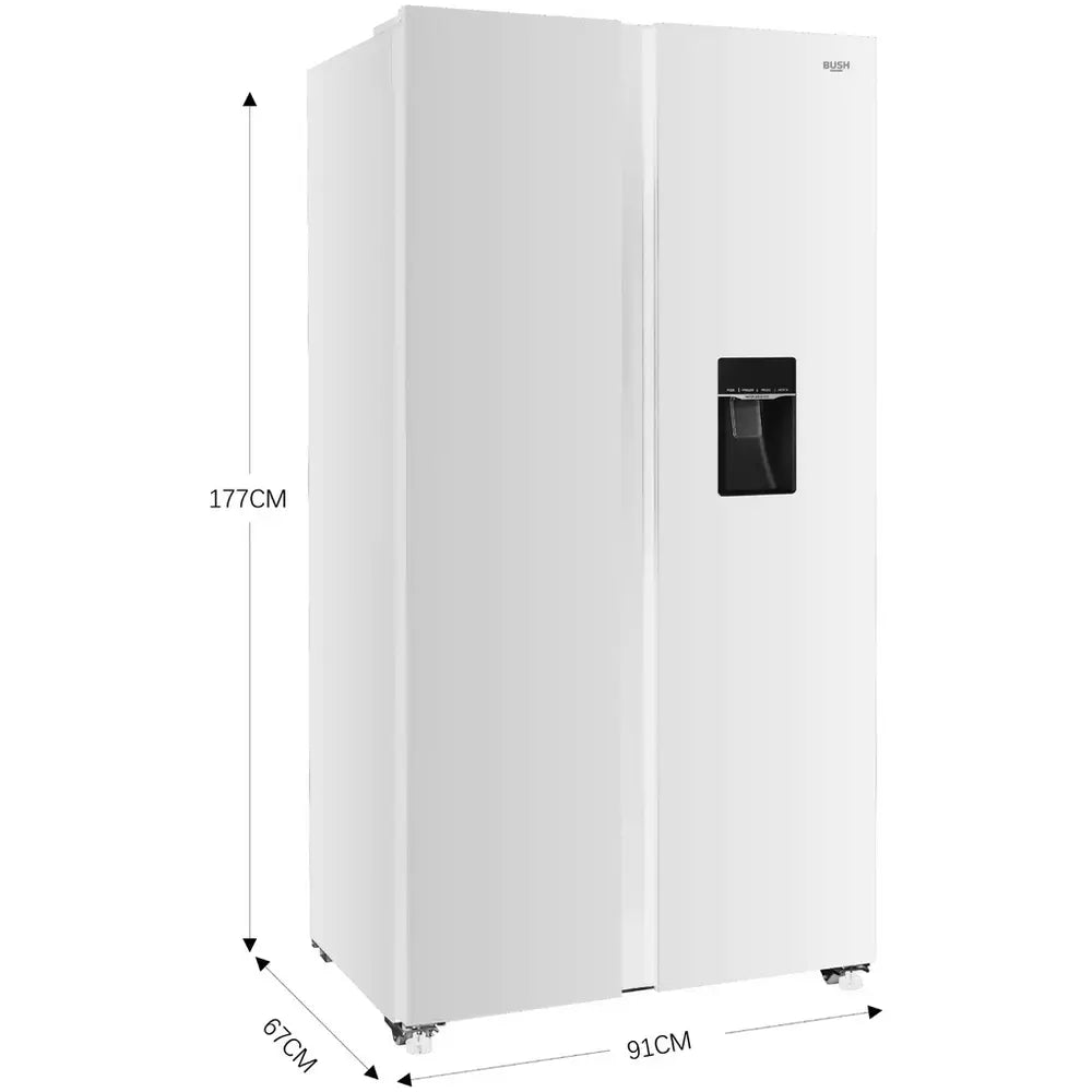 Bush MSBSWTDW23E American Fridge Freezer - White