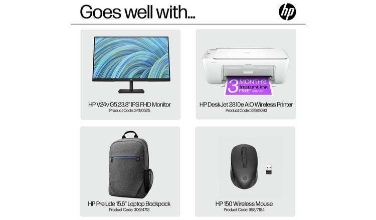 HP 15-fc0017na 15.6in AMD Ryzen 5 8GB 256GB Laptop