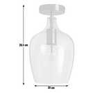 Habitat Abas Glass Flush to Ceiling Light - Satin Brass
