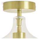 Habitat Abas Glass Flush to Ceiling Light - Satin Brass