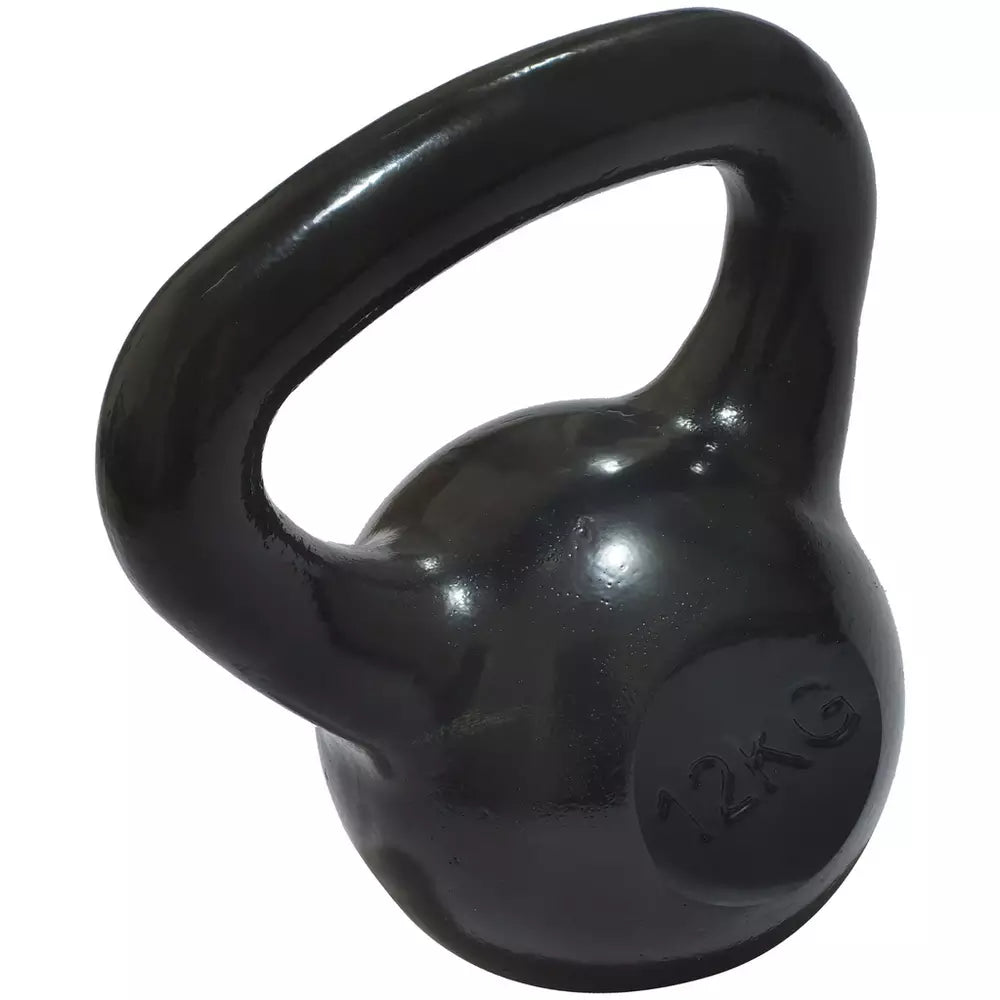 Pro Fitness Cast Iron 12kg Kettlebell - Black