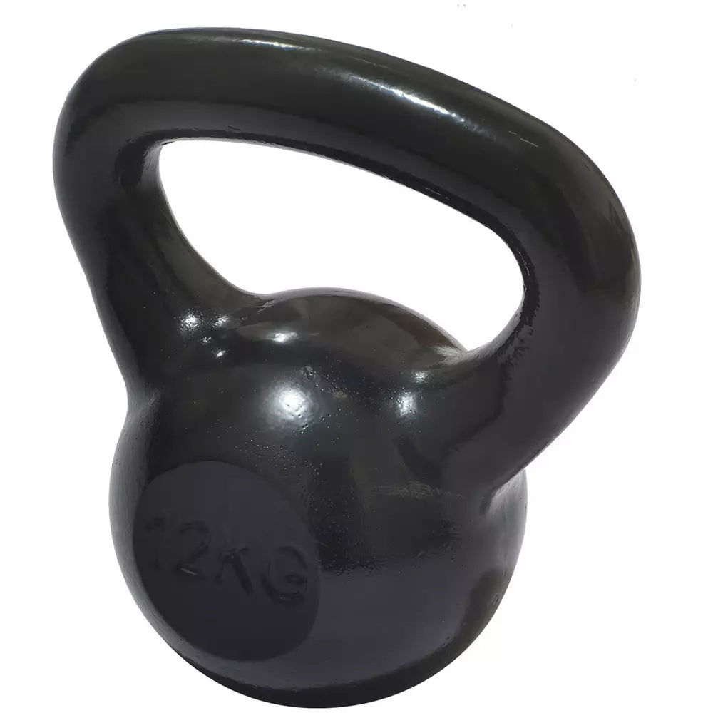 Pro Fitness Cast Iron 12kg Kettlebell - Black