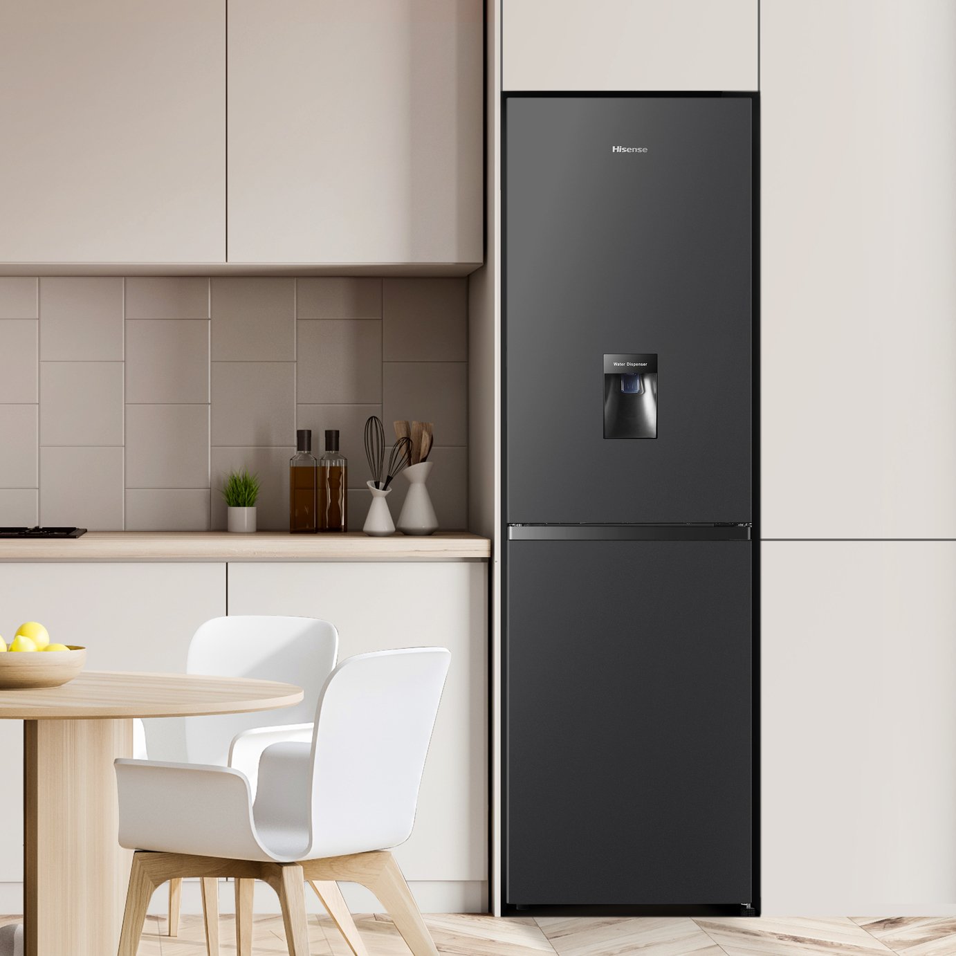 Hisense RB327N4WBE Freestanding Fridge Freezer - Black