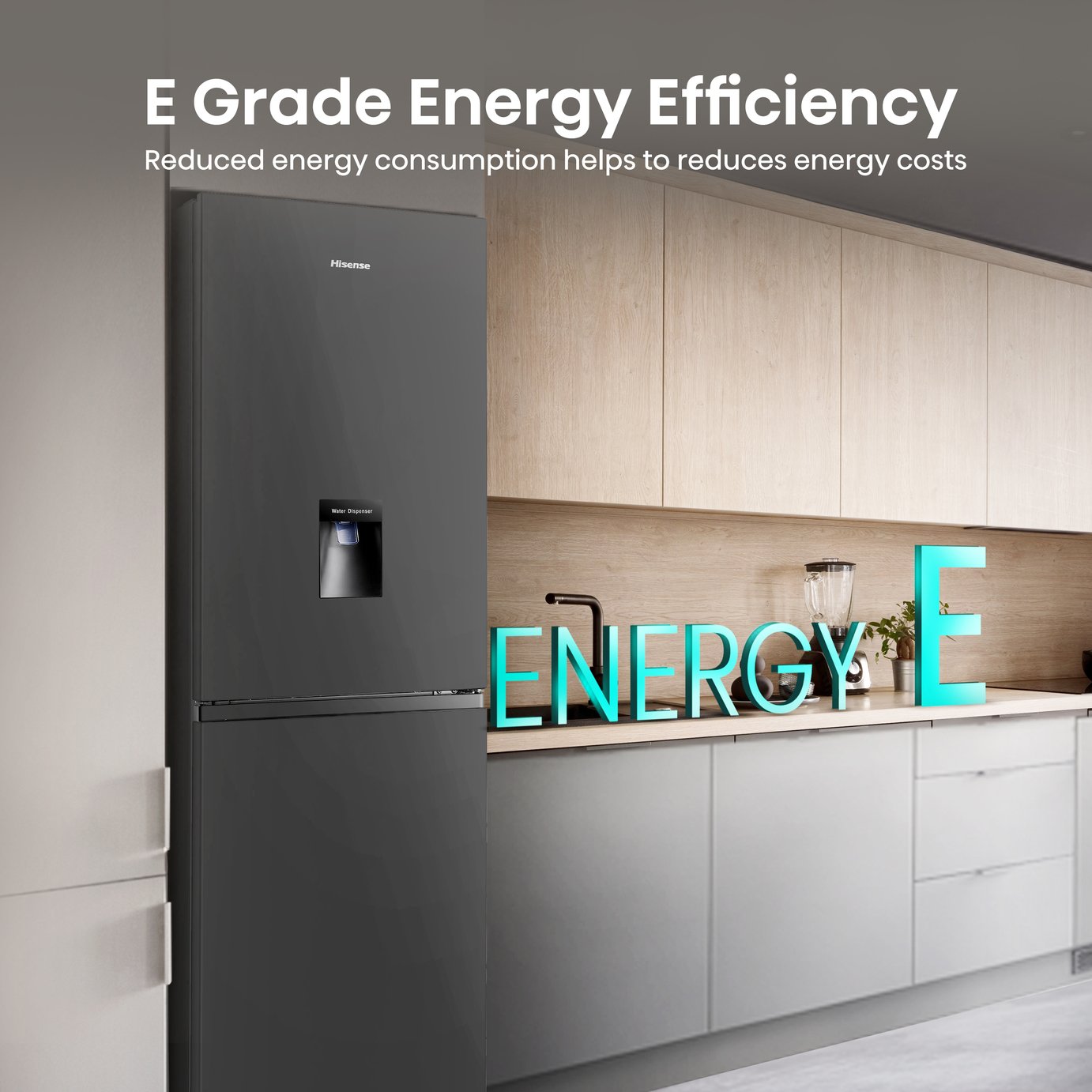 Hisense RB327N4WBE Freestanding Fridge Freezer - Black