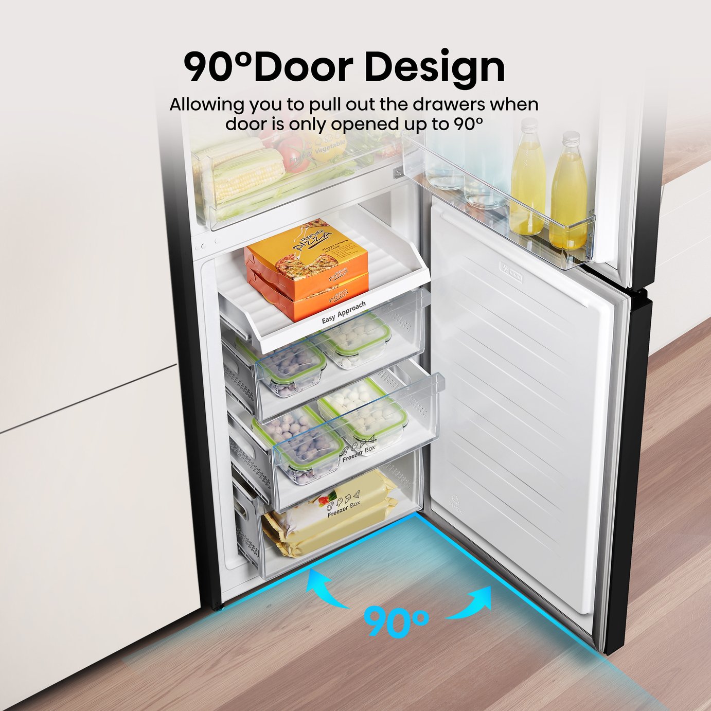 Hisense RB327N4WBE Freestanding Fridge Freezer - Black