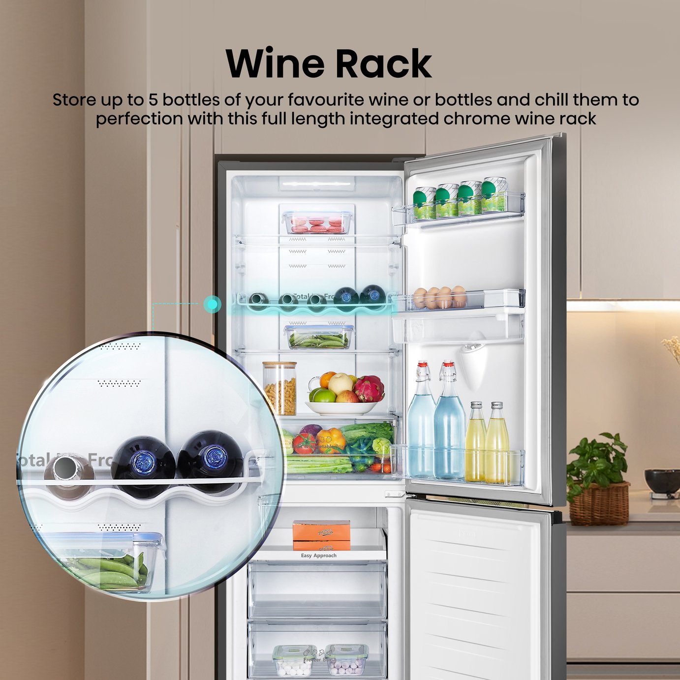 Hisense RB327N4WBE Freestanding Fridge Freezer - Black