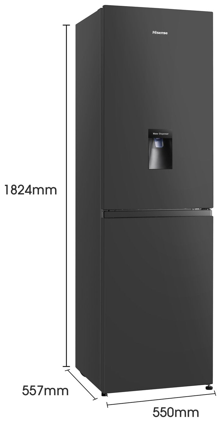 Hisense RB327N4WBE Freestanding Fridge Freezer - Black