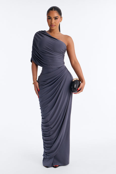 Dark Romance Draped Maxi Dress