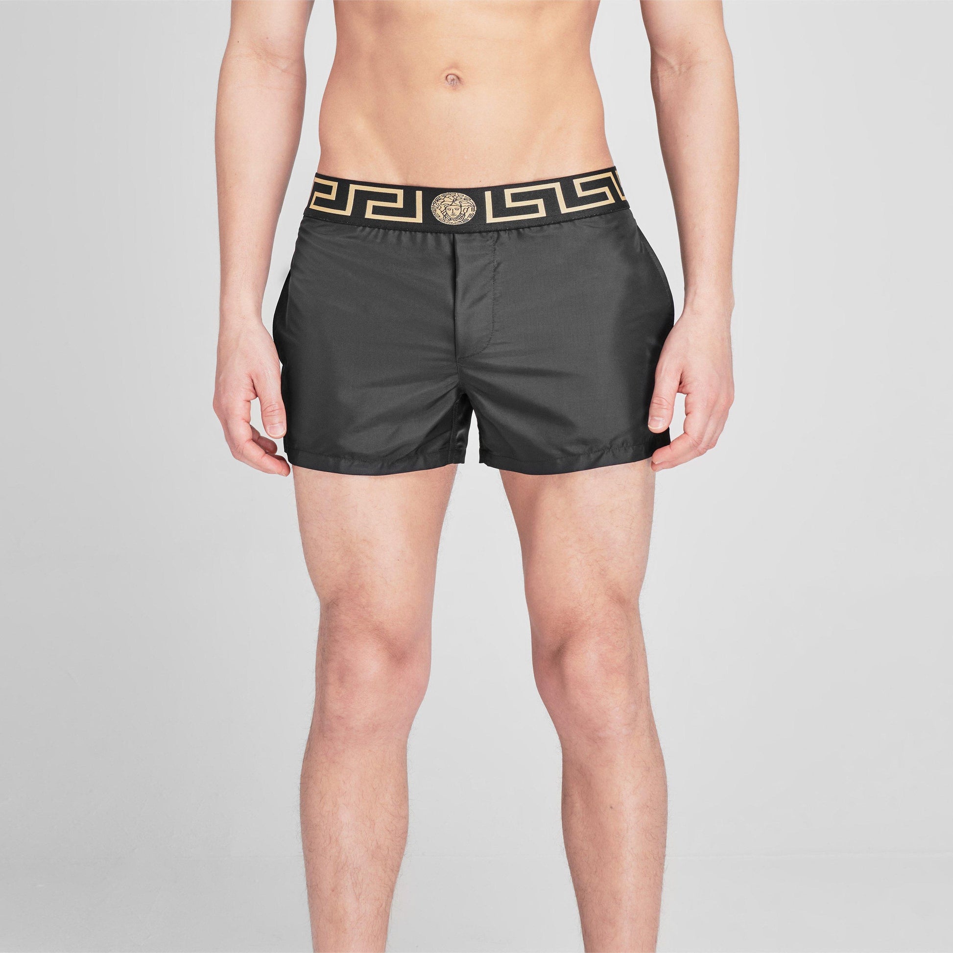 Versace Icon Greca Waistband Swim Shorts