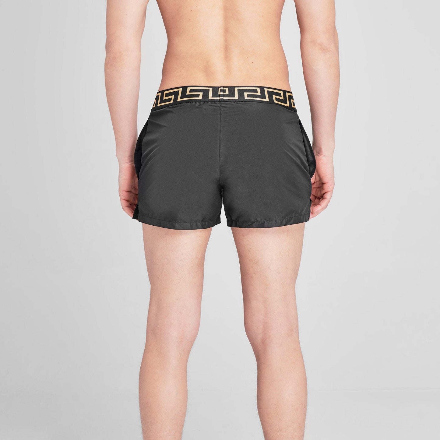 Versace Icon Greca Waistband Swim Shorts