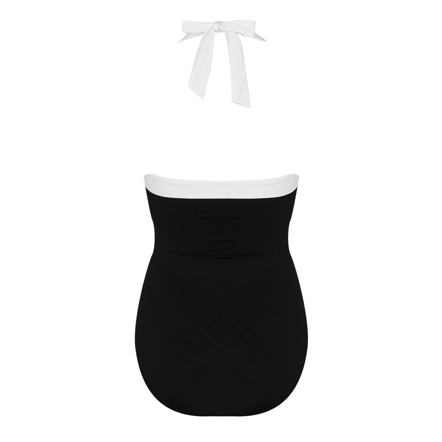Lauren by Ralph Lauren Shirred Contrast Trim Swimsuit