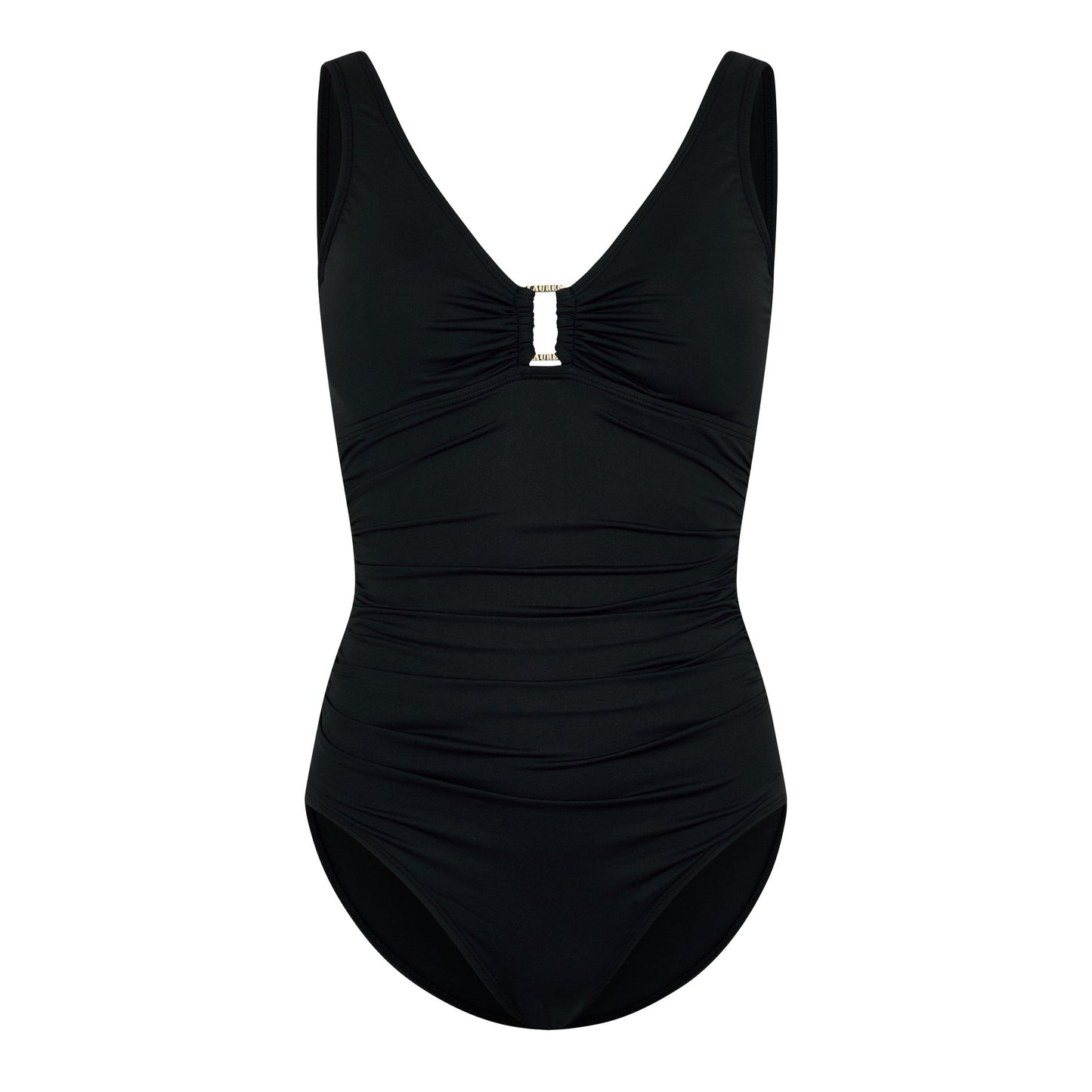 Lauren by Ralph Lauren Women's Ring Detail Plunge Swimsuit