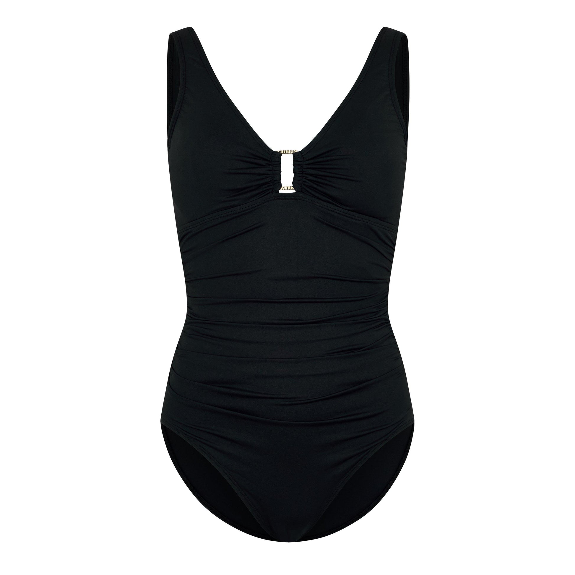 Lauren by Ralph Lauren Women's Ring Detail Plunge Swimsuit