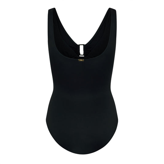 Lauren by Ralph Lauren Women's Ring Detail Plunge Swimsuit
