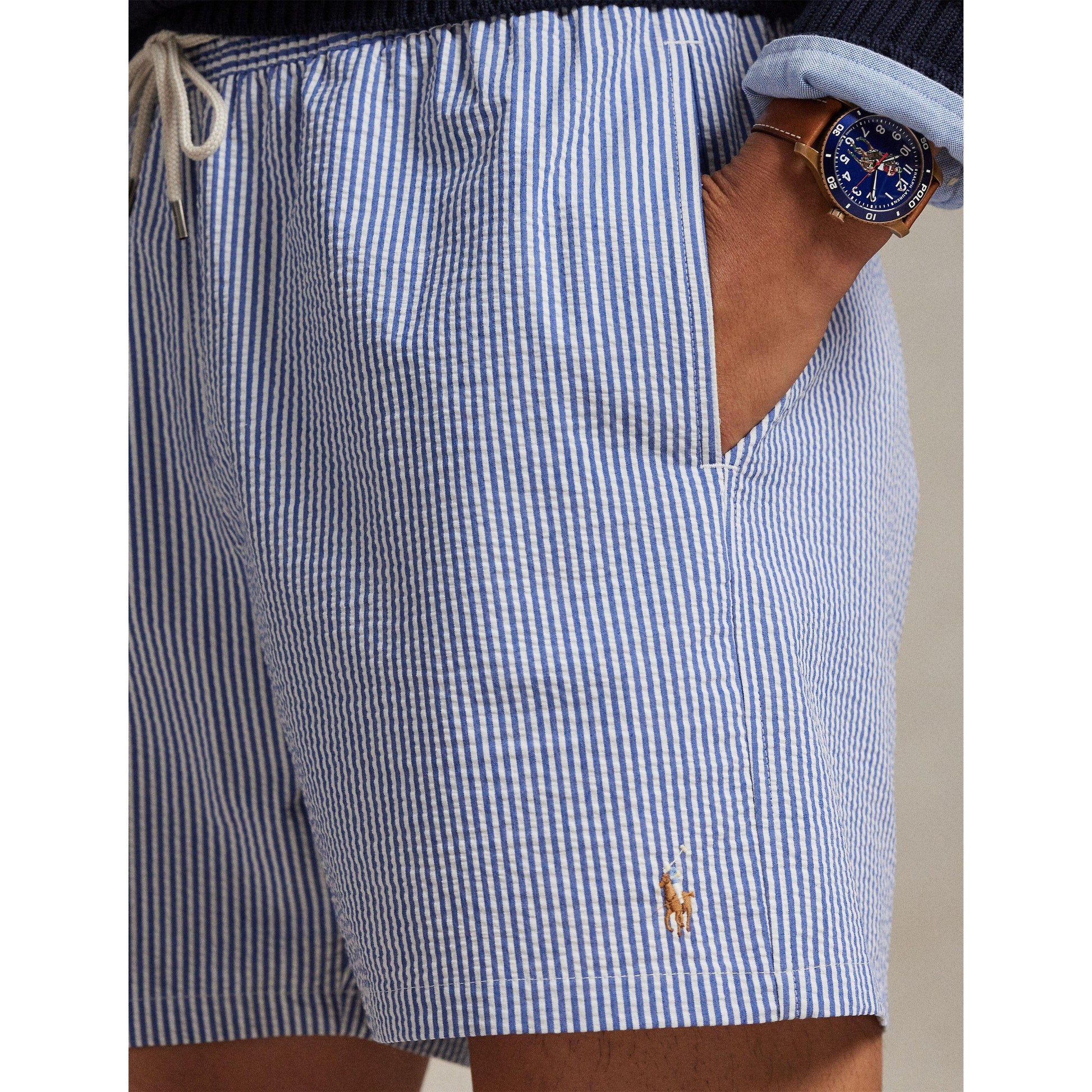 Polo Ralph Lauren Mens Seersucker Traveller Swim Shorts