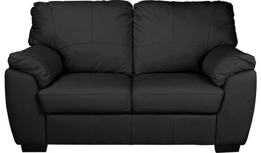 Argos Home Milano Leather 2 Seater Sofa - Black