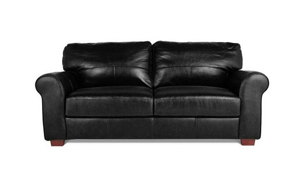Argos Home Salisbury Leather 3 Seater Sofa - Black