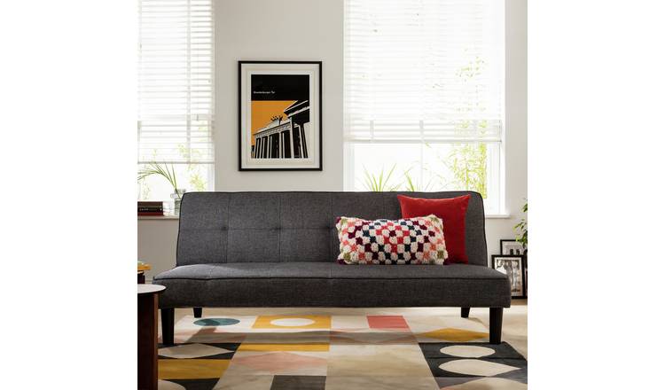 Argos Home Patsy Fabric 2 Seater ClicClac SofaBed - Charcoal
