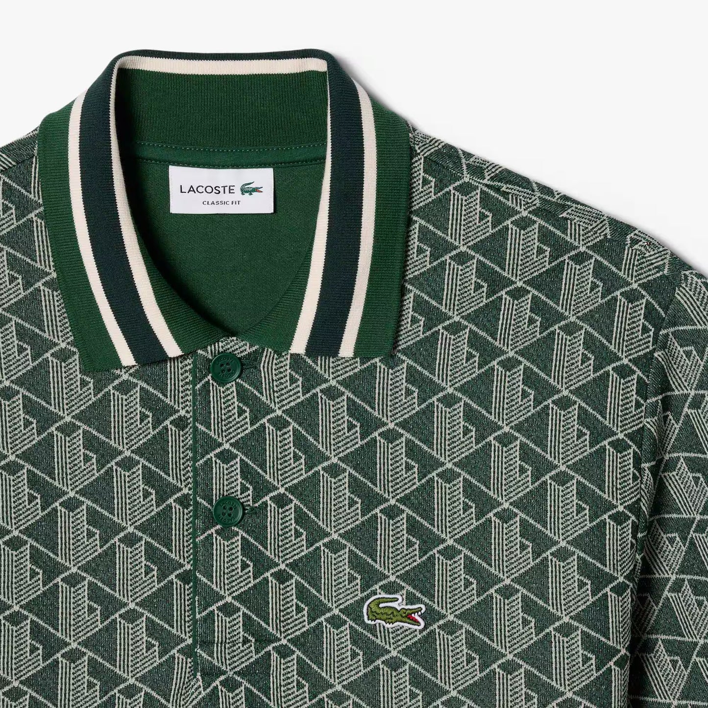 Classic Fit Monogram Jacquard Polo Shirt