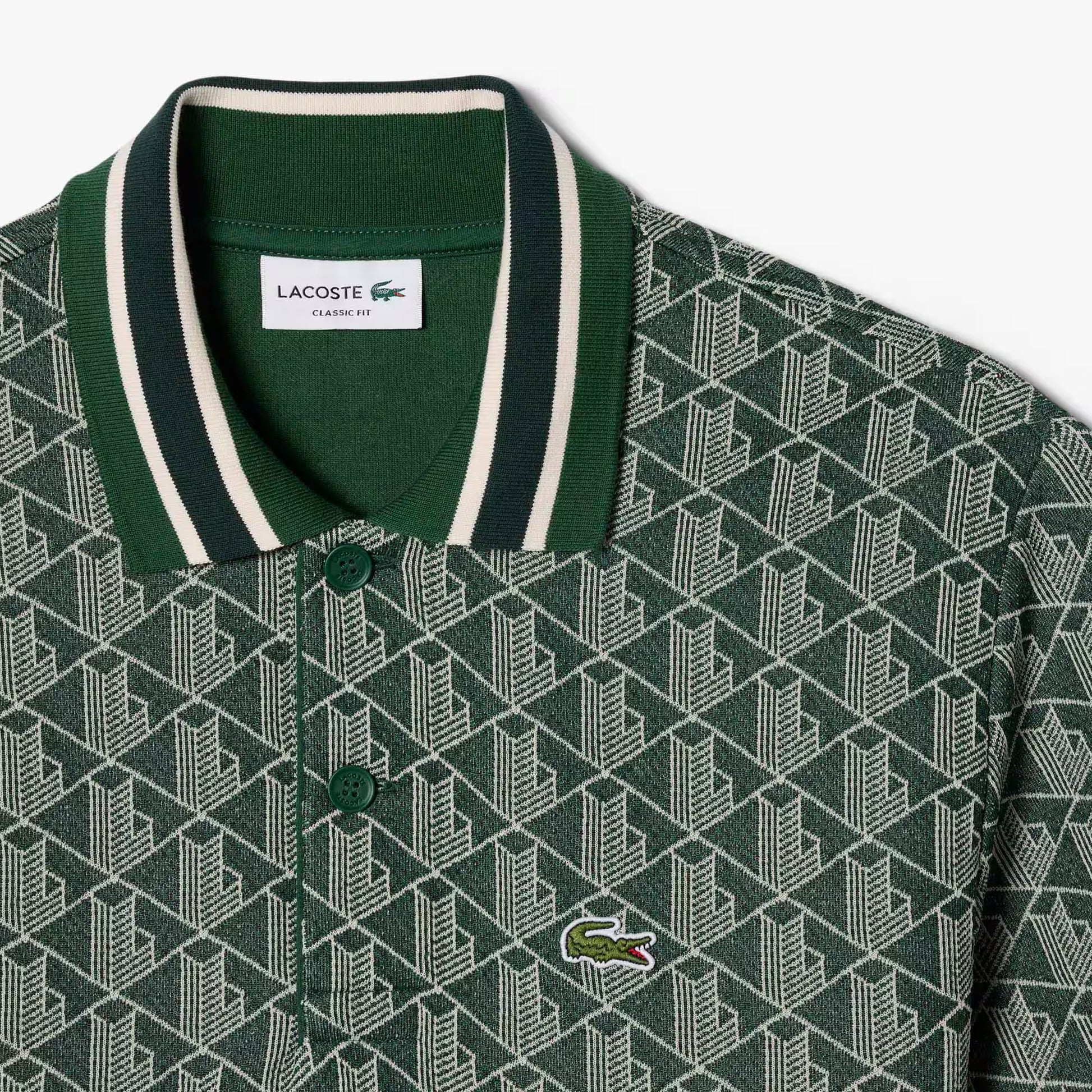 Classic Fit Monogram Jacquard Polo Shirt