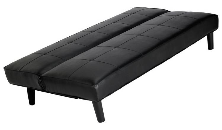 Argos Home Patsy FauxLeather 2Seater ClicClac SofaBed -Black