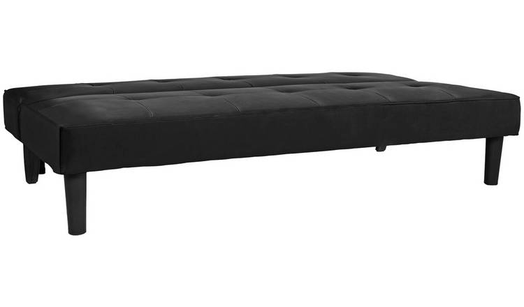 Argos Home Patsy FauxLeather 2Seater ClicClac SofaBed -Black