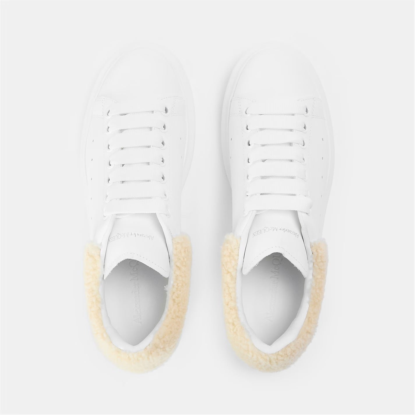 Women's Logo Print Leather Oversized Trainers