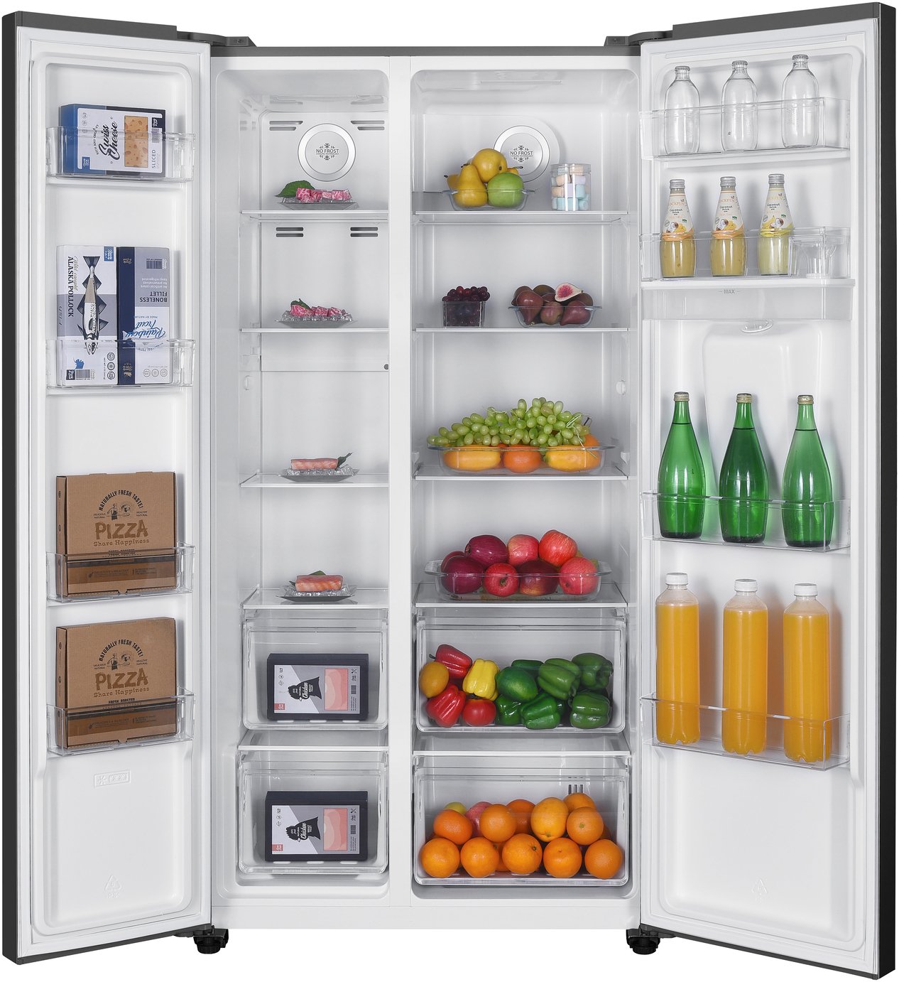 Bush MSBSWTDX23E American Fridge Freezer - Silver