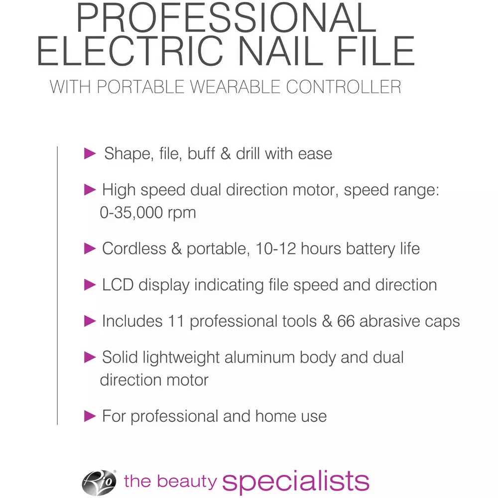 Rio Professional Cordless Electric Nail File