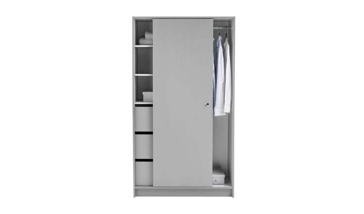 Argos Home Malibu 1 Door Sliding Wardrobe - Grey