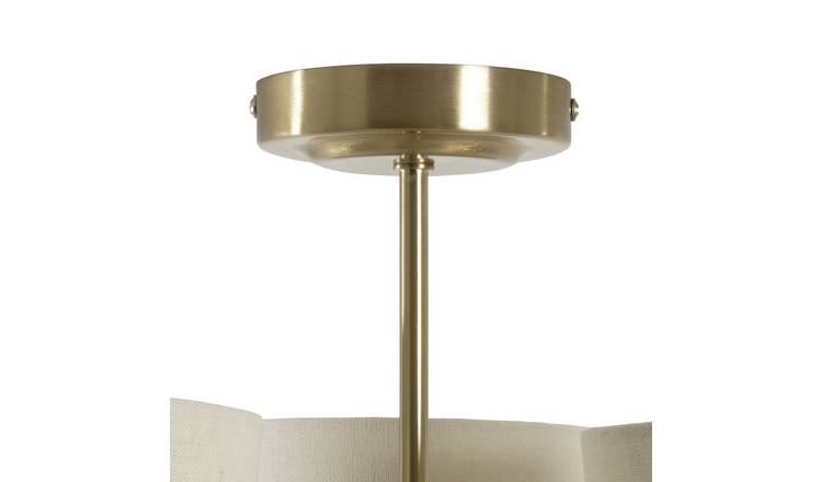 Argos Home Candelabra Metal 3 Light Ceiling Light - Brass