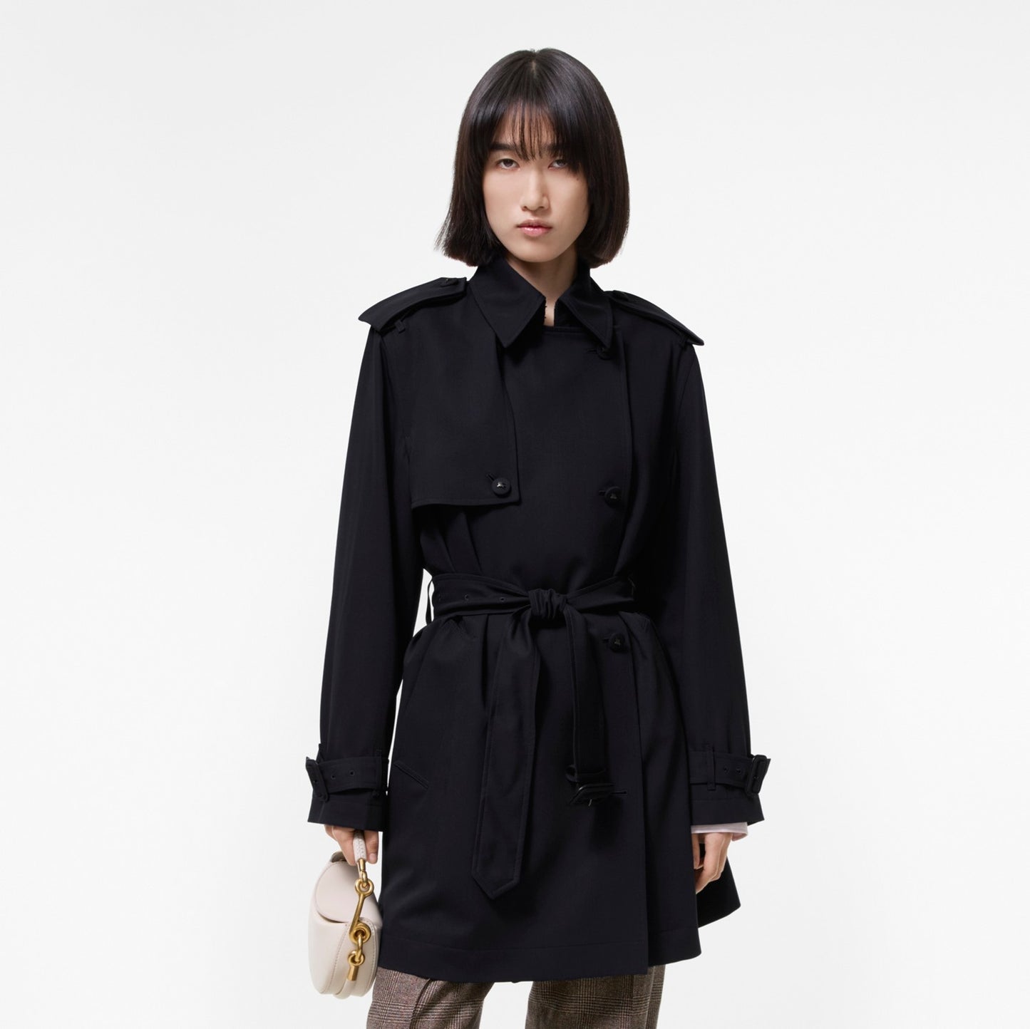 Short Wool Trench Coat