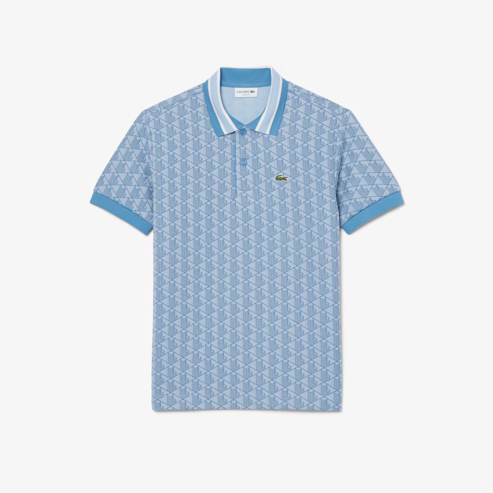 Classic Fit Monogram Jacquard Polo Shirt