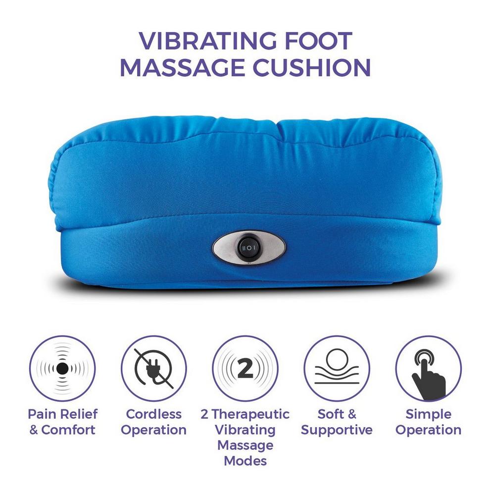 Vibrating Foot Massage Cushion Navy Blue