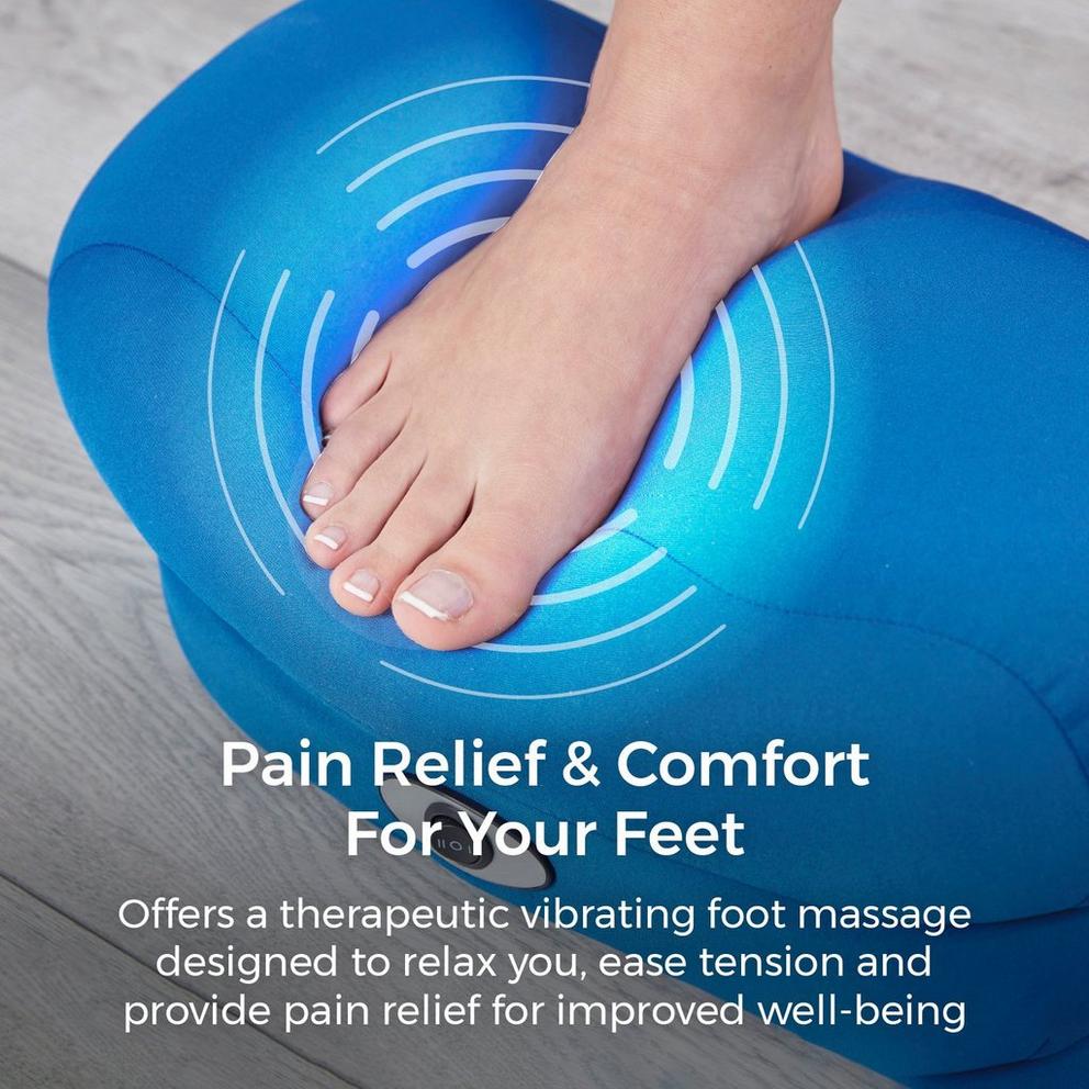 Vibrating Foot Massage Cushion Navy Blue