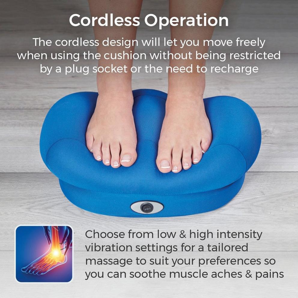 Vibrating Foot Massage Cushion Navy Blue