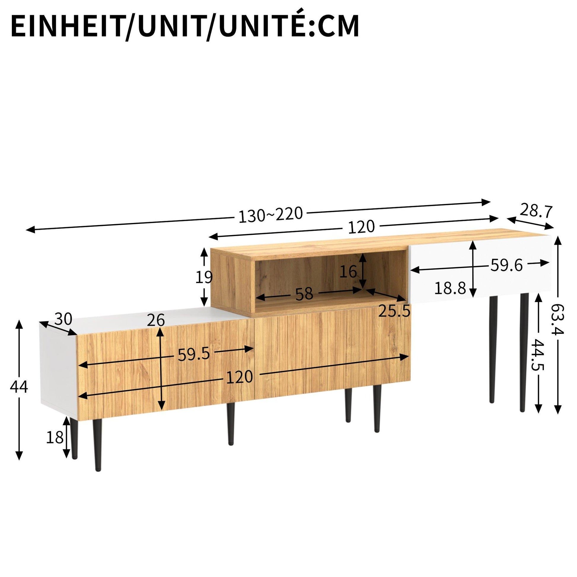 Urban Meuble TV Cabinet Modular Adjustable